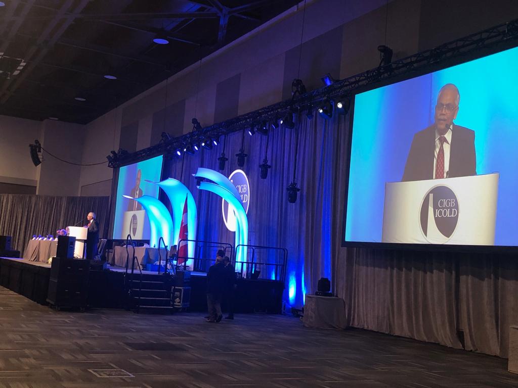 Chairman,CWC addressing the General Assembly ICOLD 2019 at Ottawa,Canada